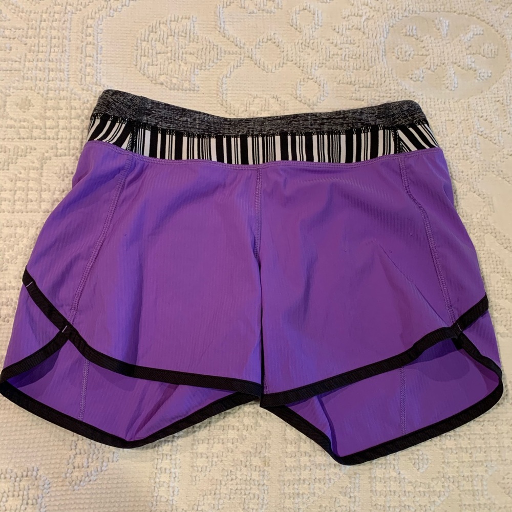 Ivivva Purple/Black/White Speed Shorts Size 12